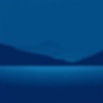 Create a deep‑blue background (#0F3A63) with subtle mountain silhouettes and faint geometr