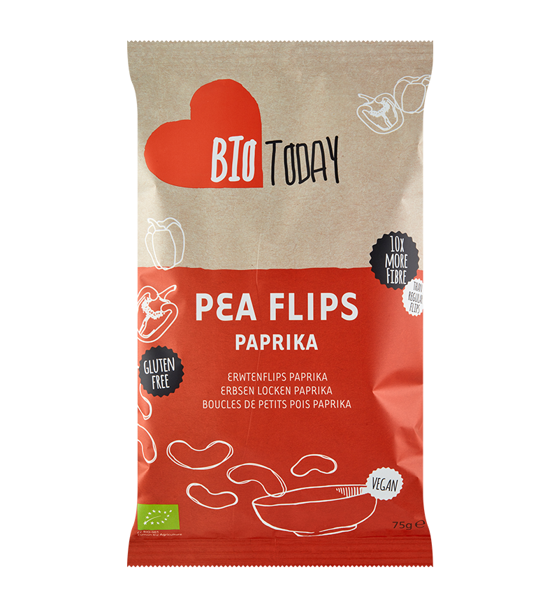 BT Pea Flips Paprika Organic GF 75g