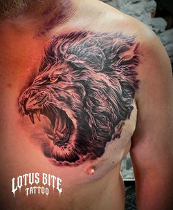 Portrait Lion tattoo