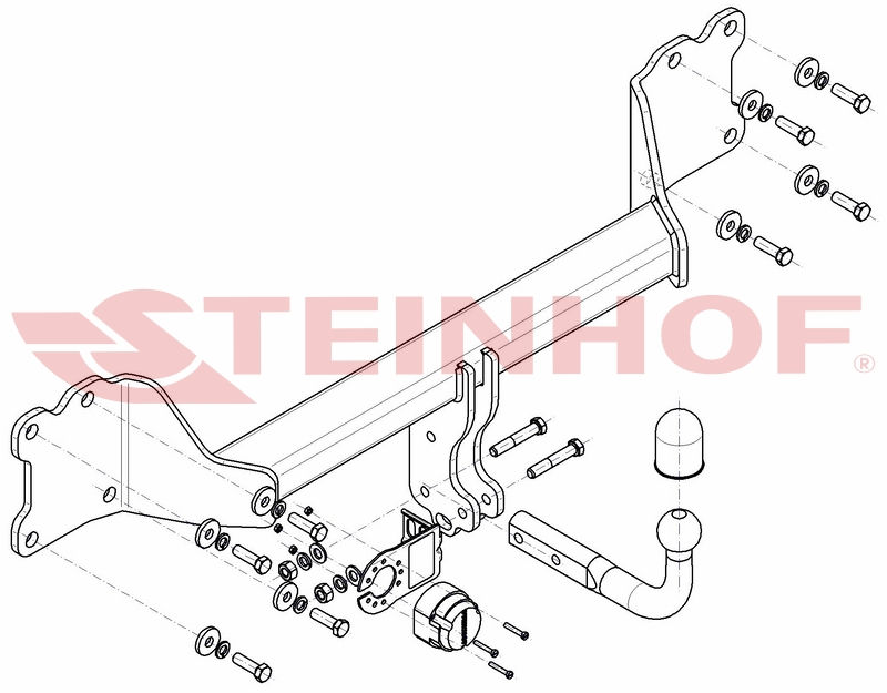 Attelage Fixe. demontable avec outils (economique) pour audi q7
