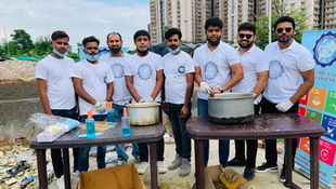 Free Meal Camp in the slums near to sector-74 Noida (India)