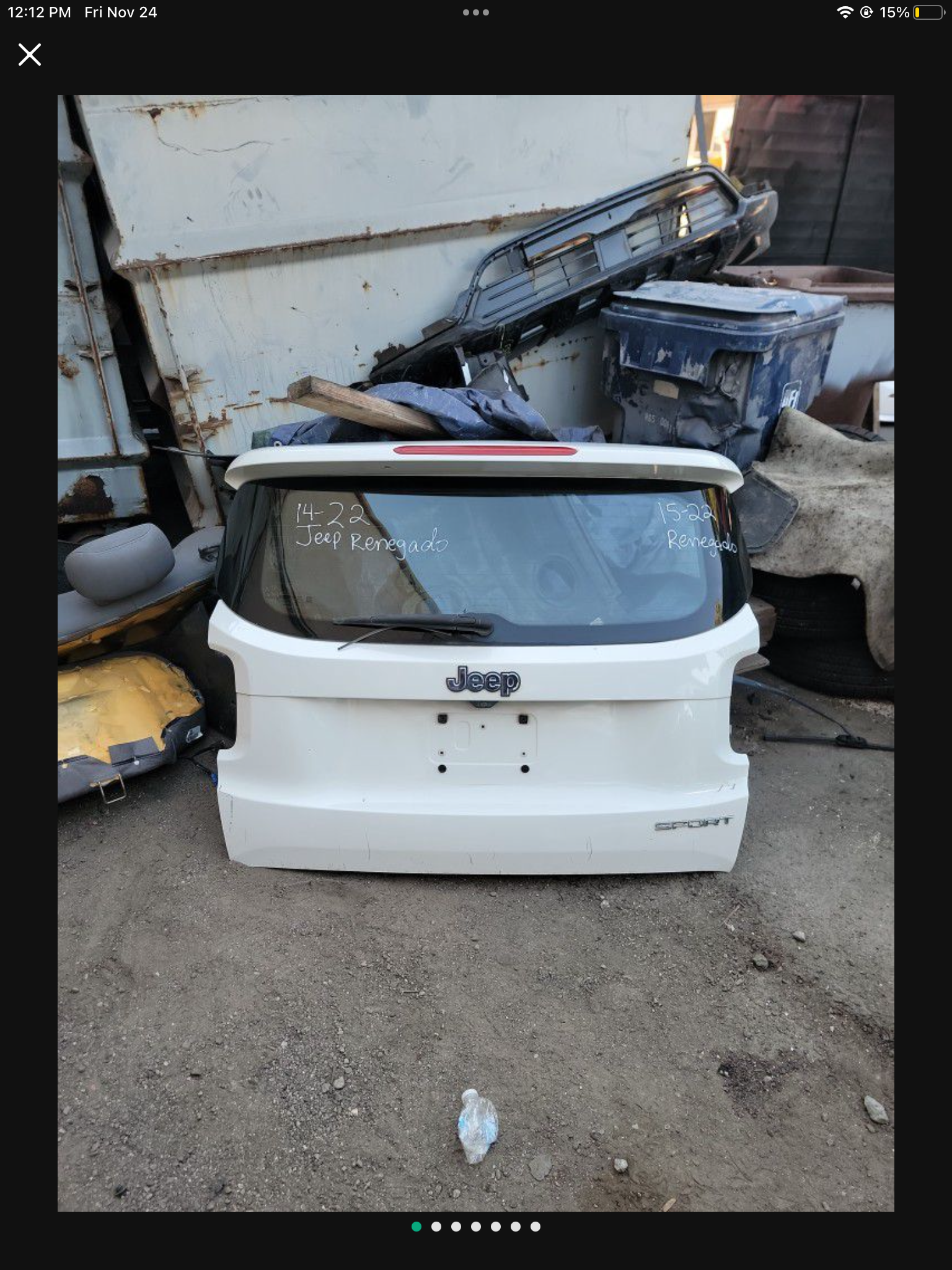 14/18/22 Jeep Renegade Tailgate Liftgate Hatchback Door Assbly 