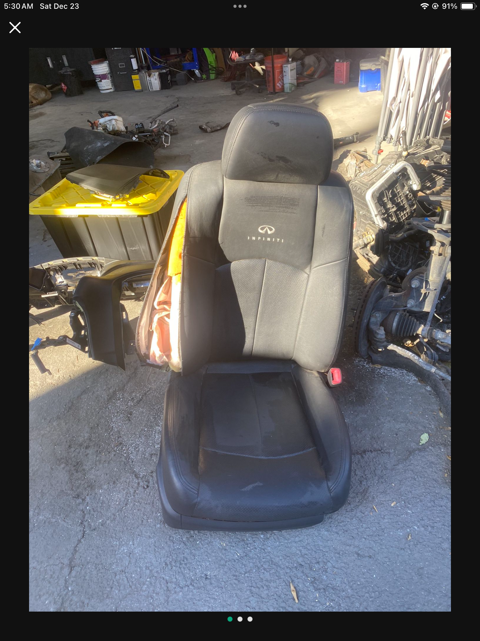 2011 Infiniti G25 Right Passenger Seat 