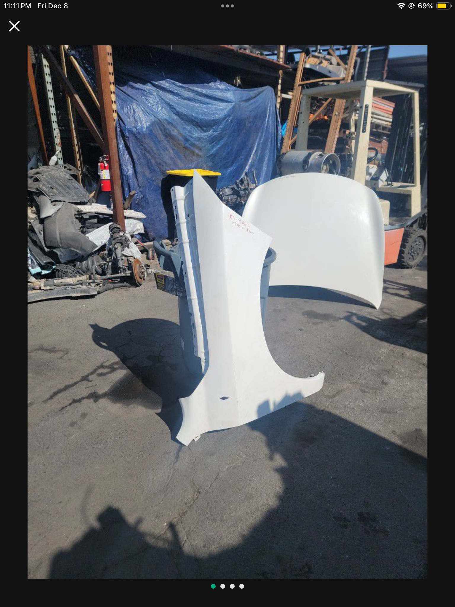 09/14/19 Dodge Ram Right Fender $300
