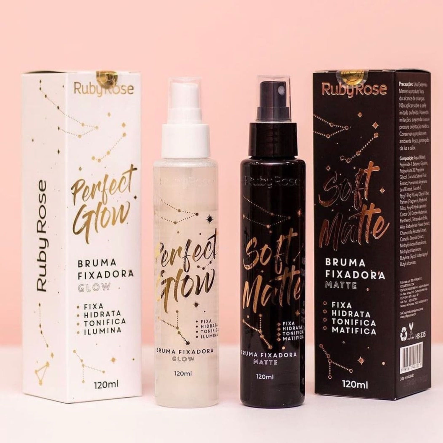 Bruma fixadora | Perfect glow e soft matte| Ruby Rose