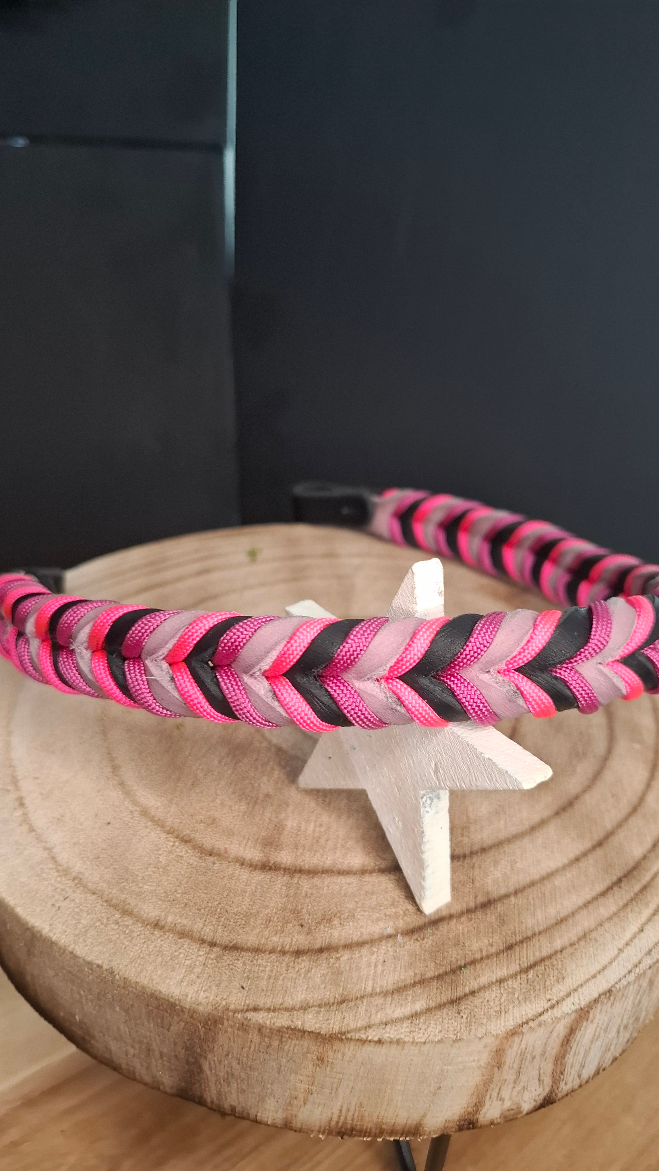 SOFORTKAUF Stirnriemen SJOLI schwarz/Flieder neon-Pink