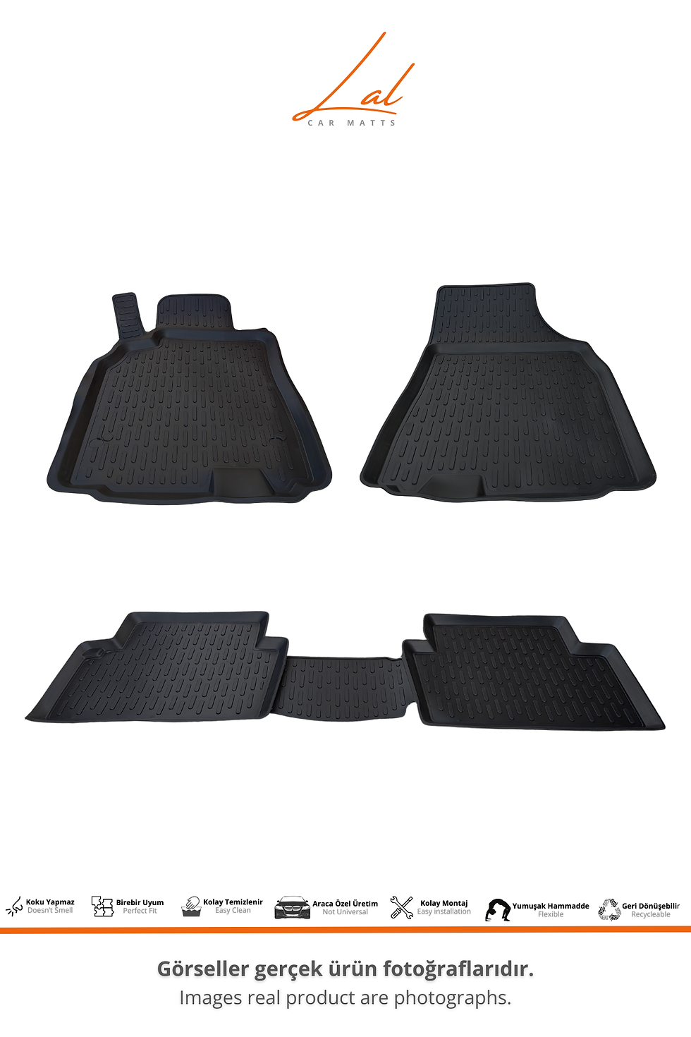 Küçük resim: Renault Megane 2 Hatchback 3D Havuzlu Paspas Bagaj Havuzu Seti(2002-2009 Uyumlu)