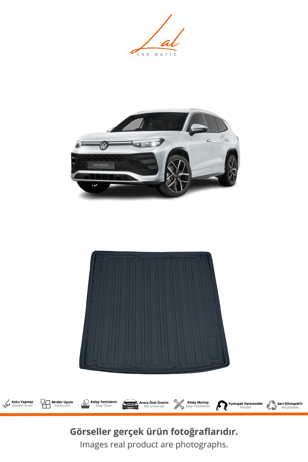 Küçük resim: Volkswagen Tayron 3D Havuzlu Paspas Üst Kademe Bagaj Havuzu Seti (2024+)
