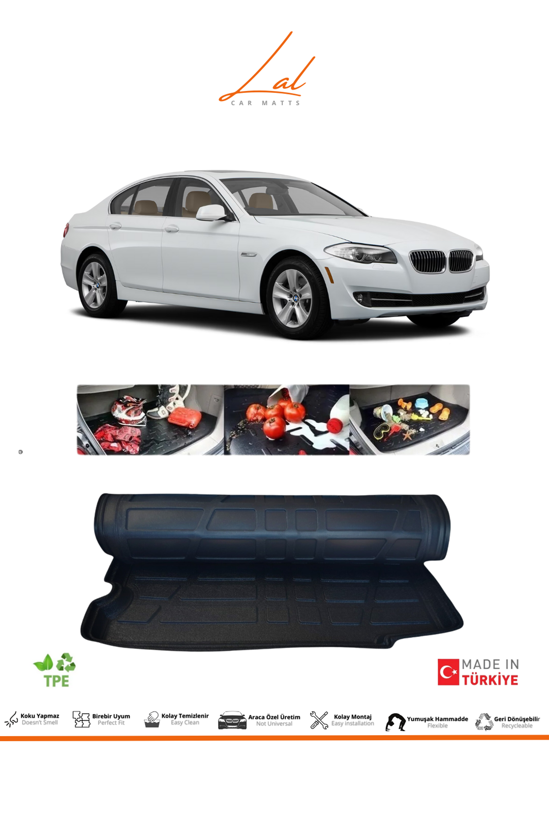 Bmw 5 Serisi F10 3D Bagaj Havuzu (2010-2016 Uyumlu)