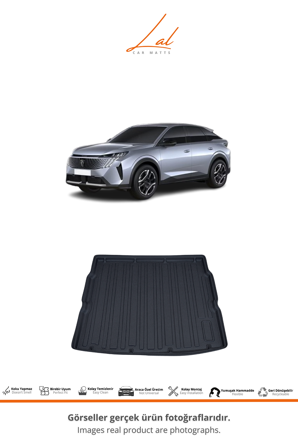 Küçük resim: Peugeot 3008 Hybird 3D Havuzlu Paspas Alt Kademe Bagaj  Havuzu Seti (2024+)