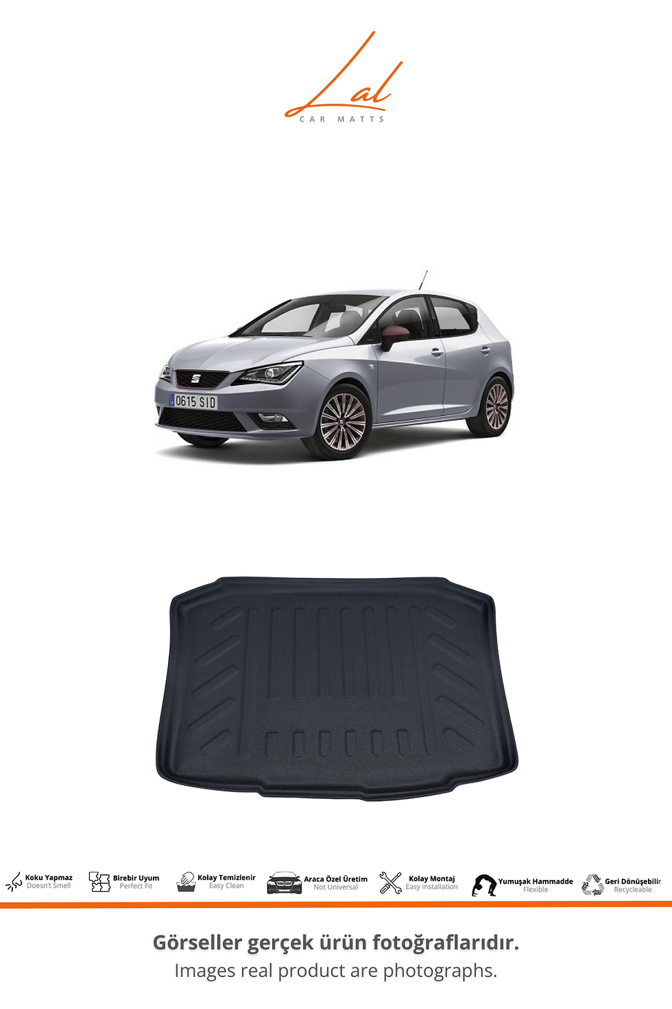 Küçük resim: Seat İbiza 3D Havuzlu Paspas Bagaj Havuzu Seti (2008-2017 Uyumlu)