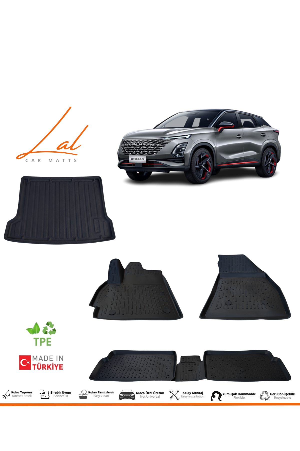 Chery Omoda 5 3D Havuzlu Paspas Bagaj Havuzu Seti (2022 ve sonrası Uyumlu)