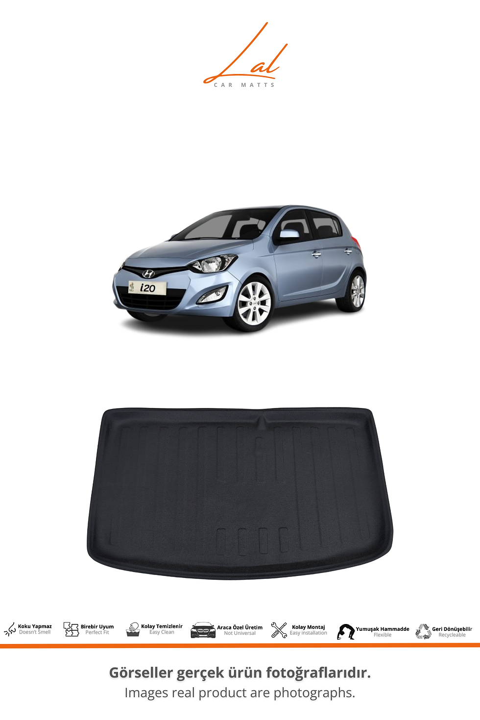 Küçük resim: Hyundai İ20 3D Havuzlu Paspas Bagaj Havuzu Seti (2009-2014 Uyumlu)