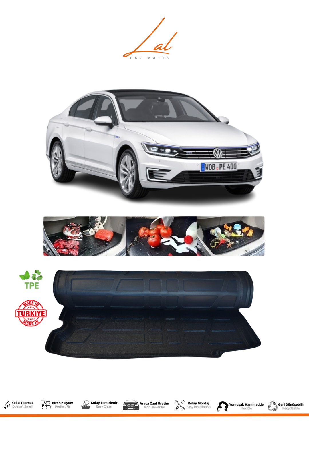 Volkswagen Passat B8 İmpression 3D Bagaj Havuzu (2015-2022 Uyumlu)