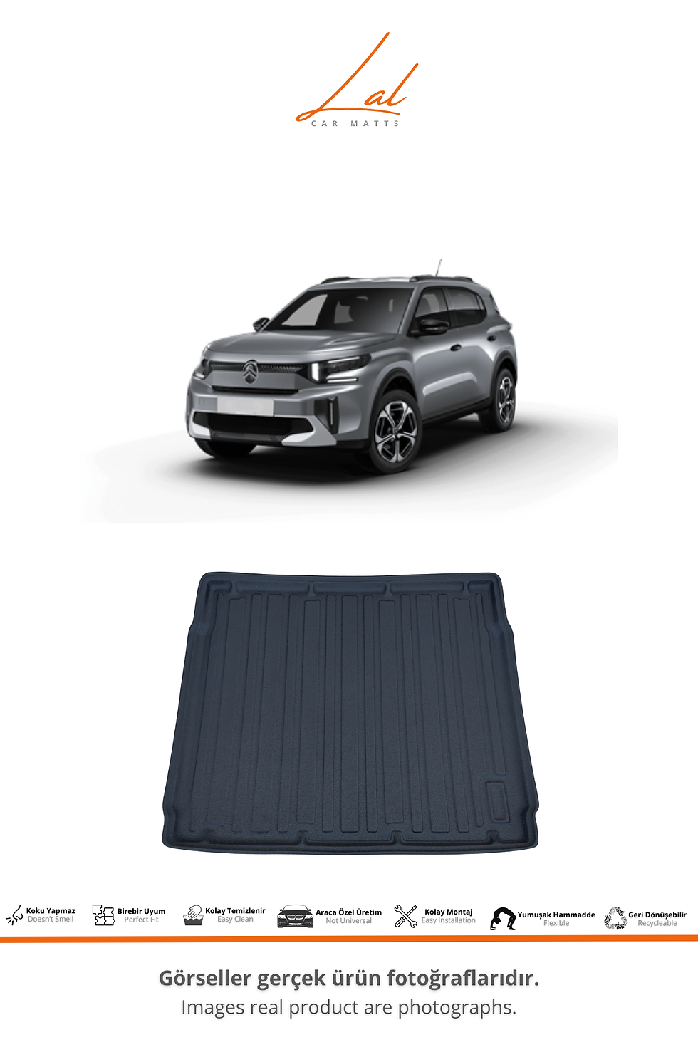 Küçük resim: Citroen C3 Aircross (Hybird) 3D Paspas Alt Kademe Bagaj Havuzu Seti (2025+)