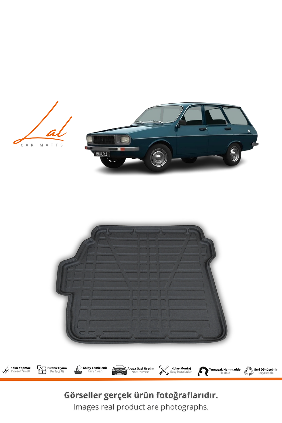 Küçük resim: Renault 12 Toros STW 3D Bagaj Havuzu (1972-2000 Uyumlu)