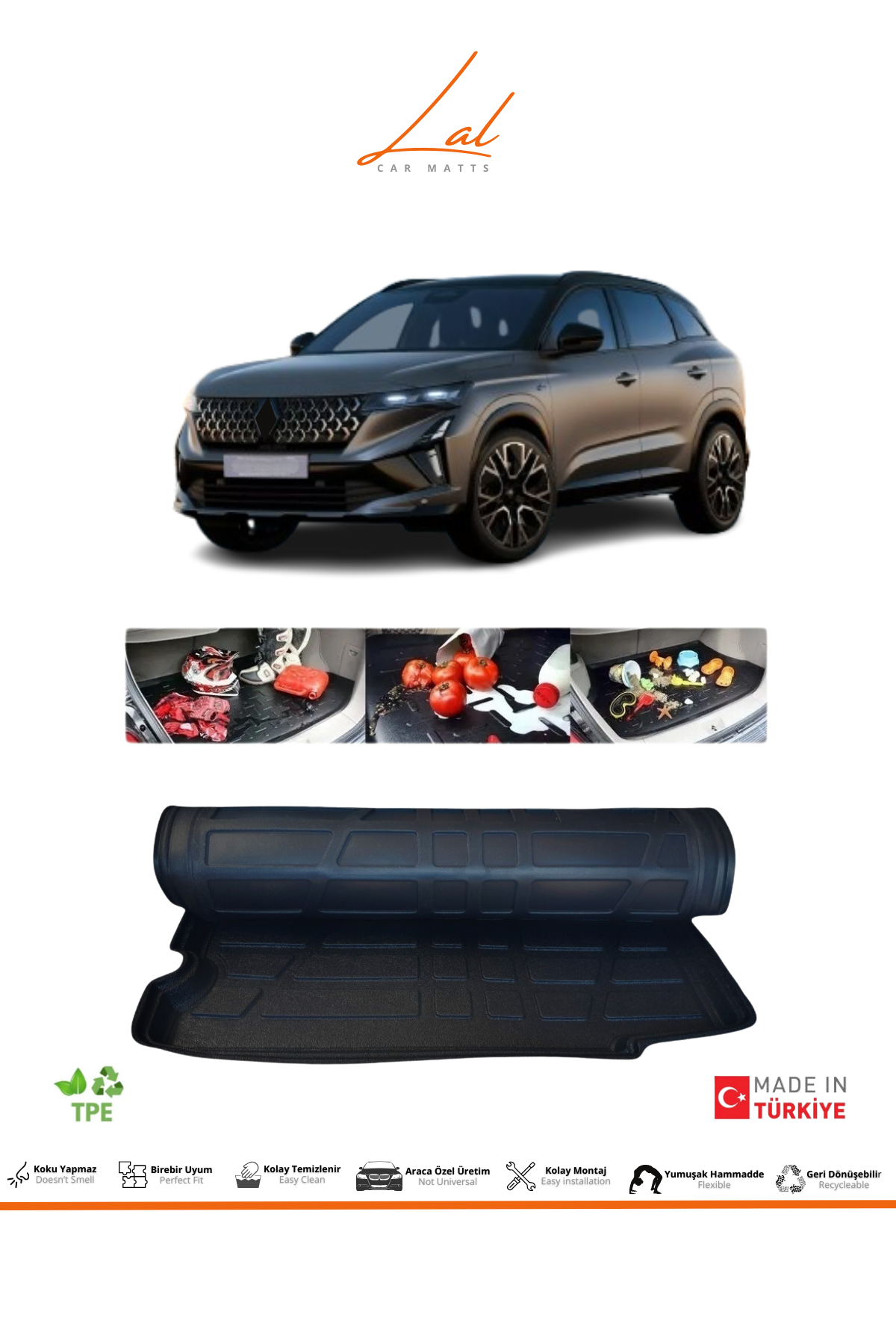 Renault Austral E-Tech 3D Bagaj Havuzu (2023 ve sonrası Uyumlu)