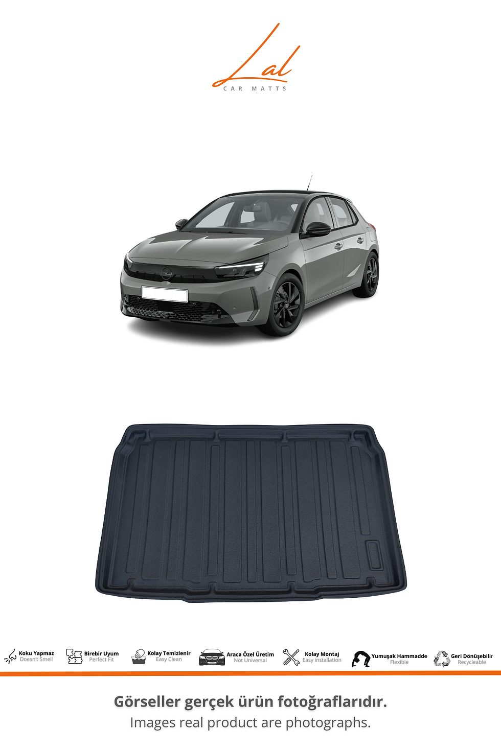Küçük resim: Opel Corsa Elektrikli Havuzlu Paspas Bagaj Havuzu Seti (2019 ve sonrası Uyumlu)