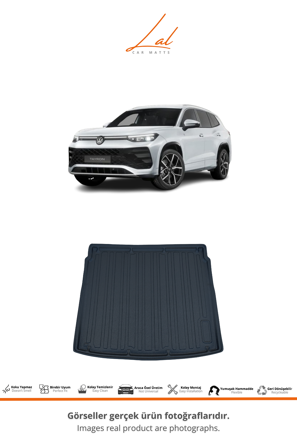 Küçük resim: Volkswagen Tayron 3D Havuzlu Paspas Alt Kademe Bagaj Havuzu Seti (2024+)