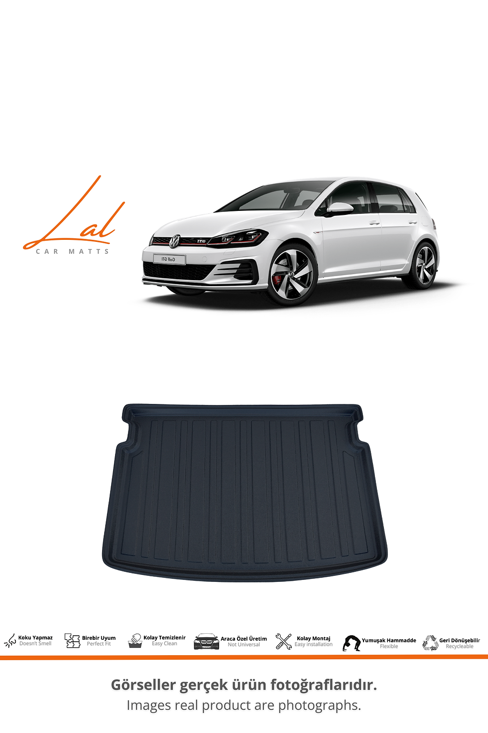 Küçük resim: Volkswagen Golf 7-7,5 3D Üst Kademe Bagaj Havuzu (2012-2019 Uyumlu)