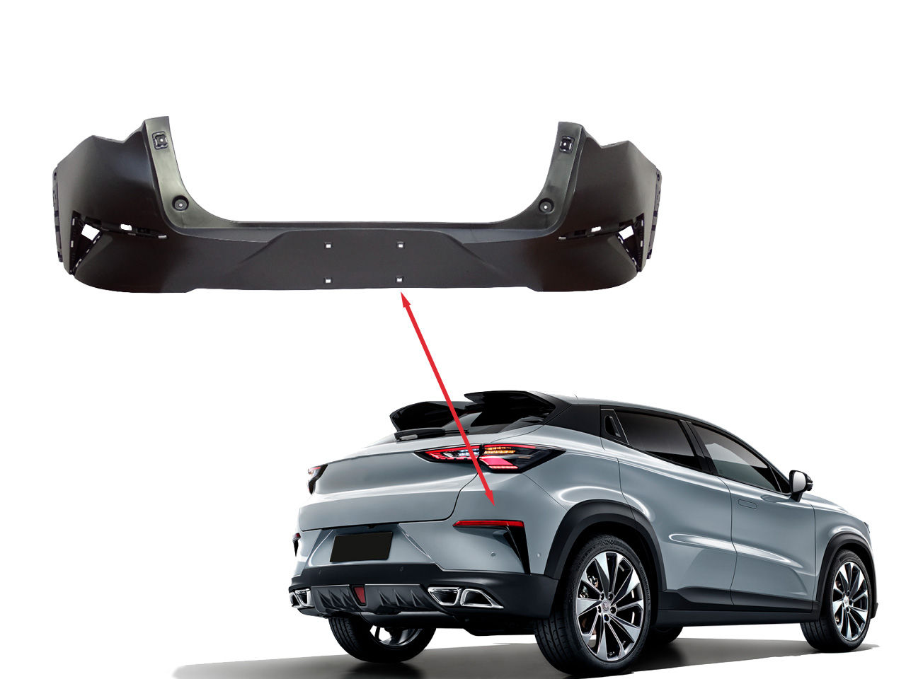 Parachoque Trasero Compatible Con Changan Uni-t 2022-2023