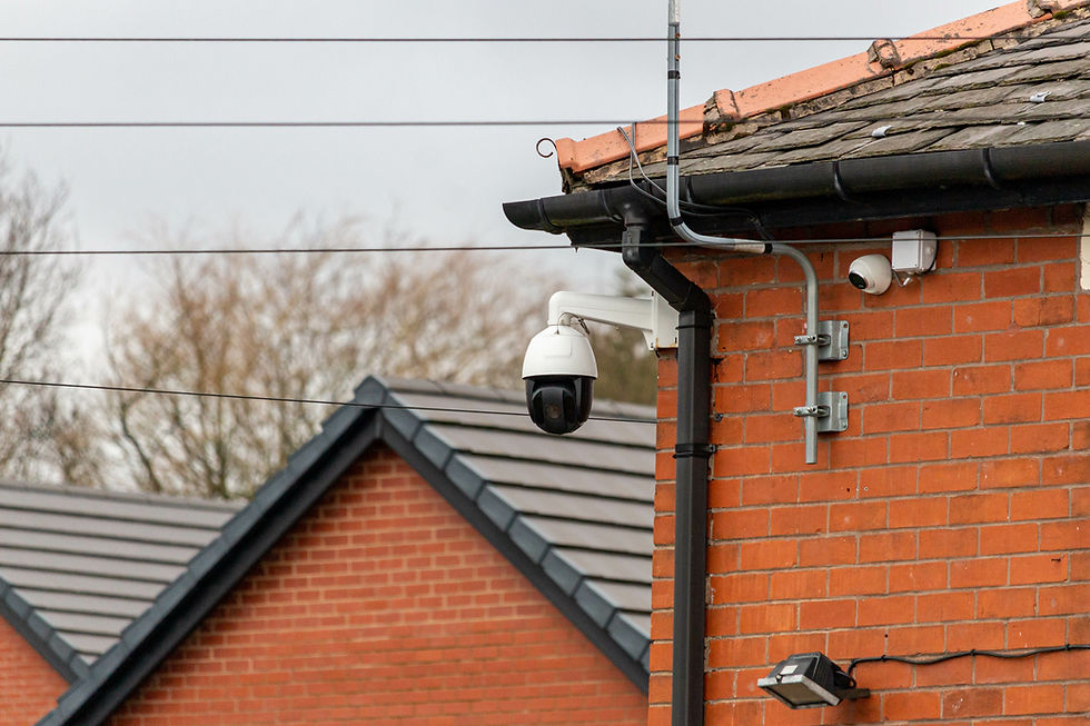 image of cctv camera on side of house