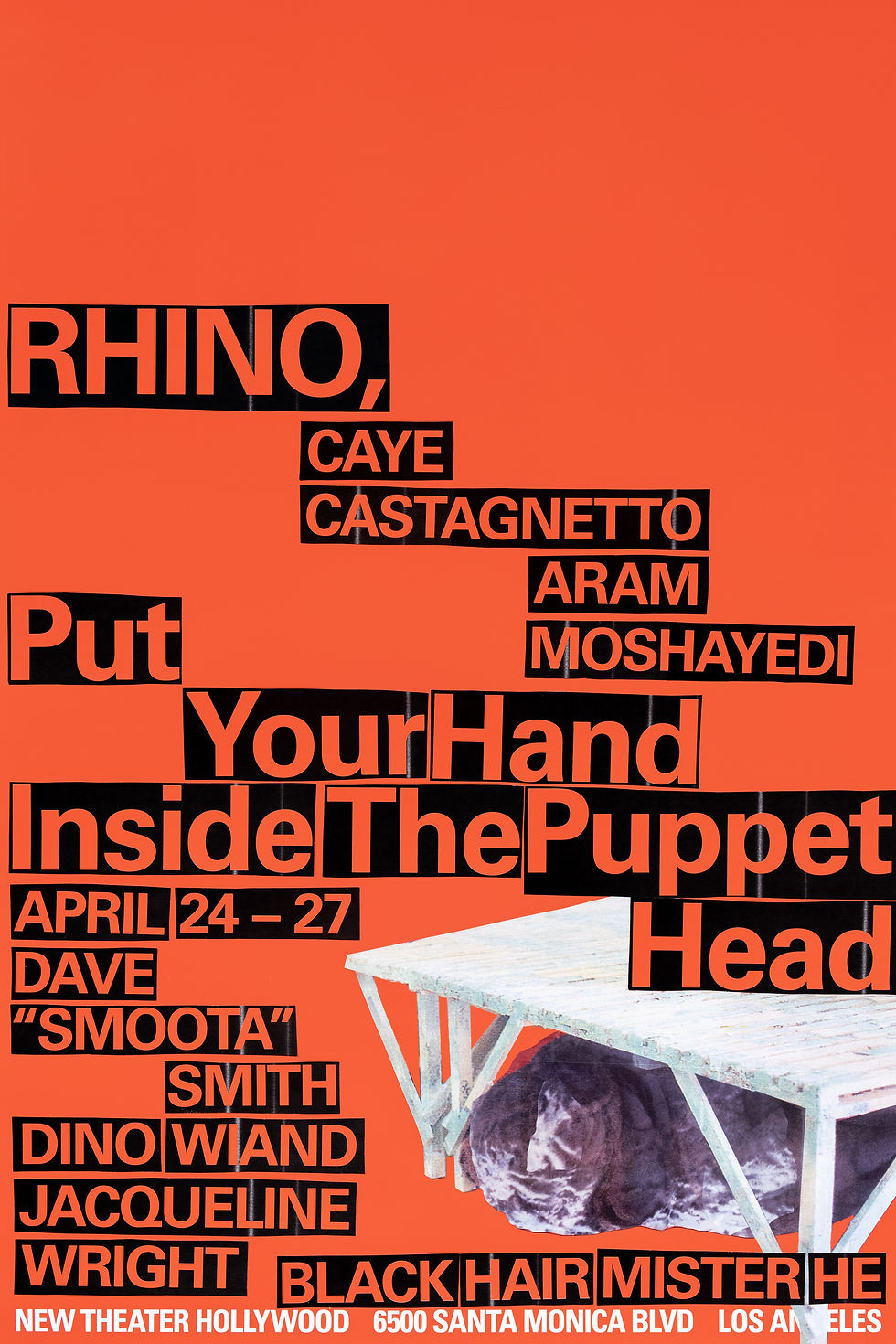 Poster: RHINO, PUT A HAND INSIDE THE PUPPET HEAD