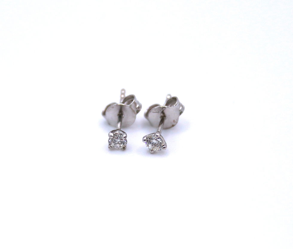 Thumbnail: 18ct White Gold and Diamond Stud Earrings