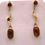 Thumbnail: 14ct Gold and Amber Drop Earrings