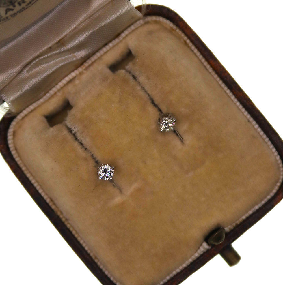 Thumbnail: 18ct White Gold and Diamond Stud Earrings