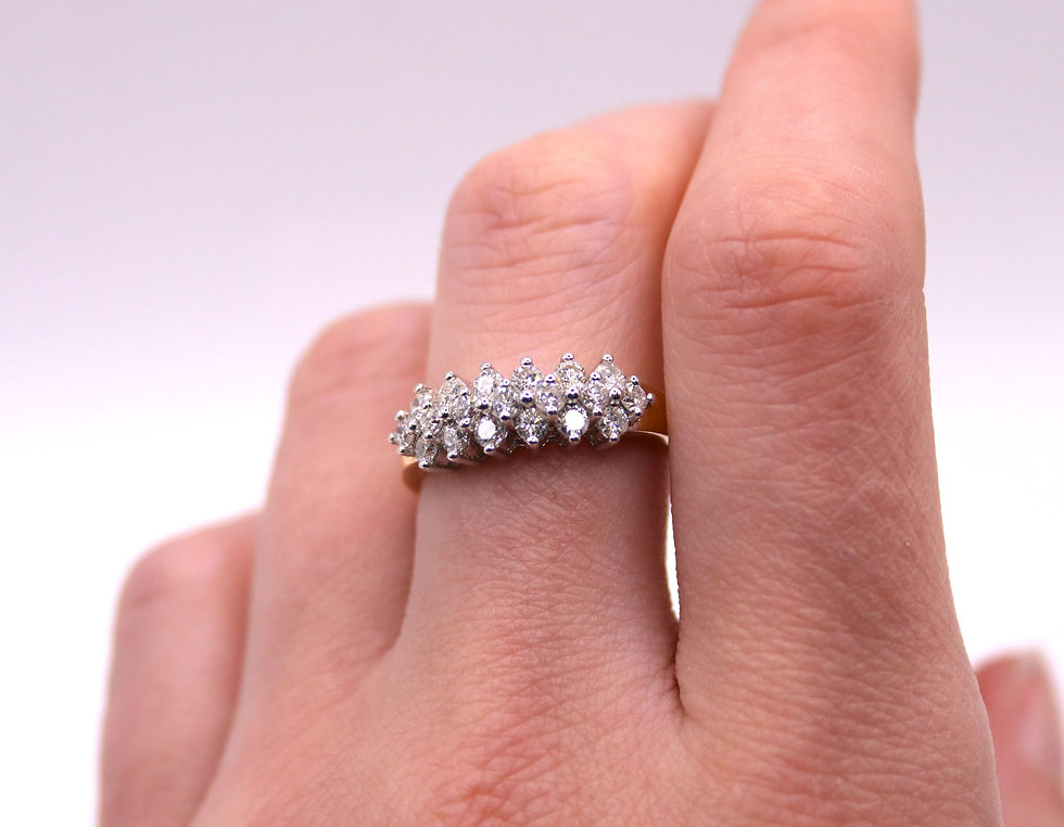 Thumbnail: 9ct Gold and Diamond Dress Ring