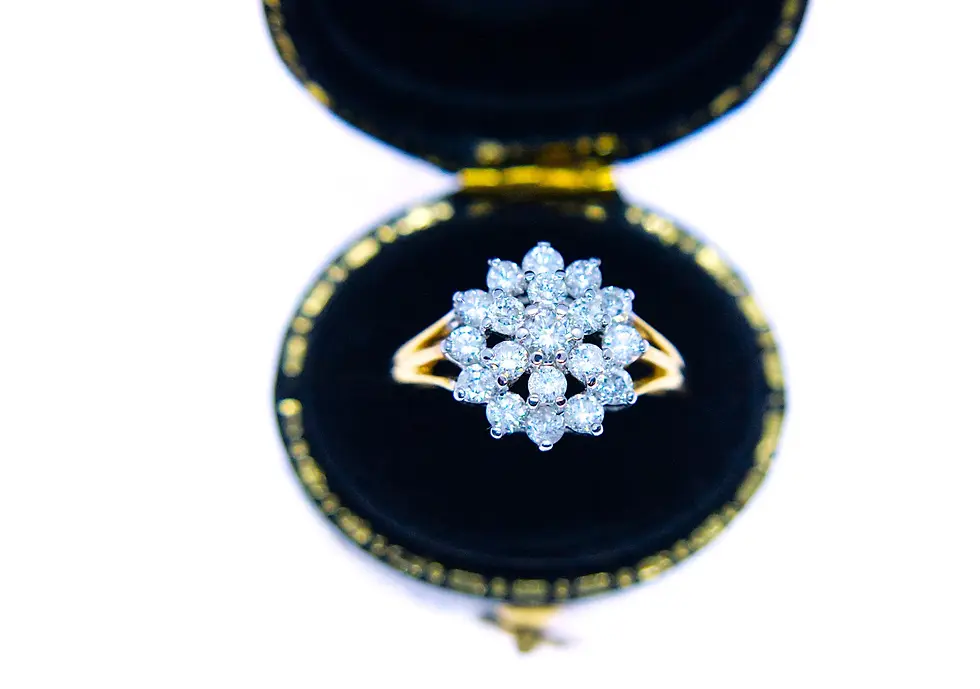 Vintage 18ct Gold Diamond Cluster Ring