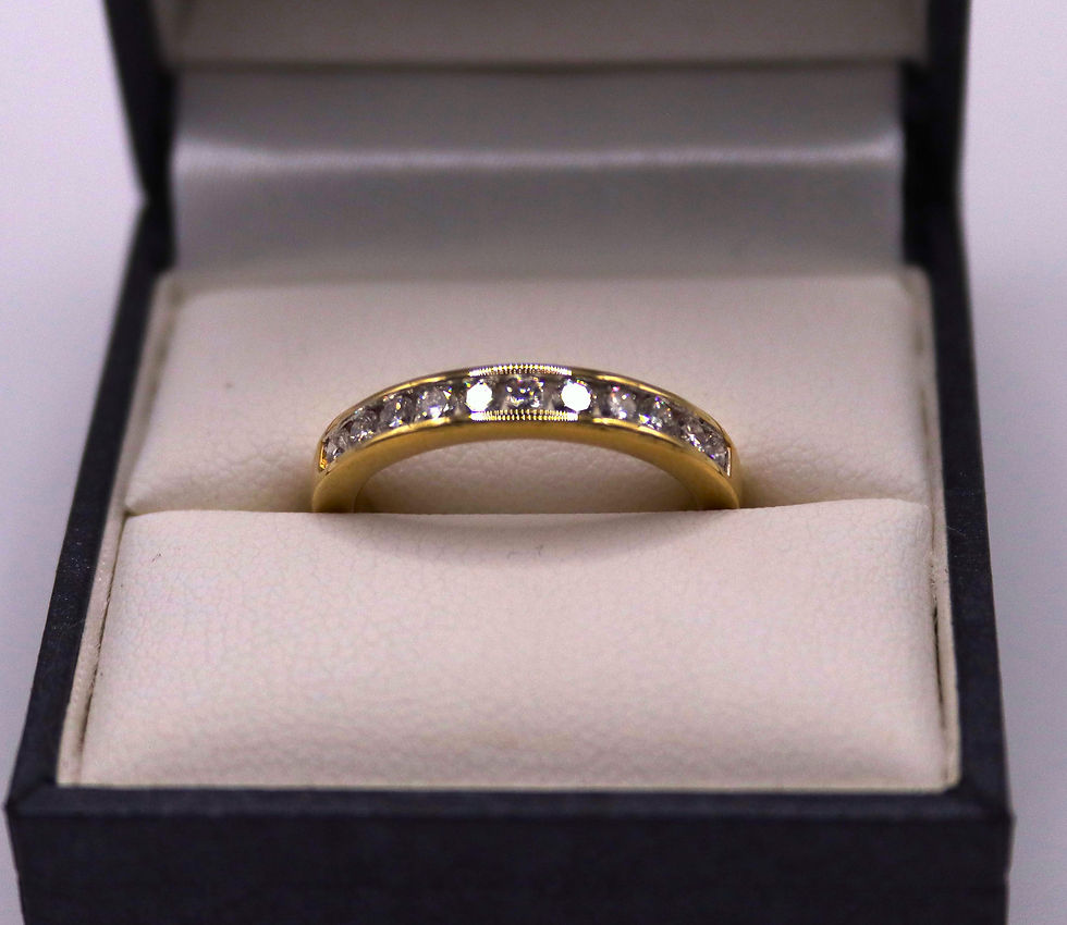 Thumbnail: 18ct Gold and Diamond Half Eternity Ring