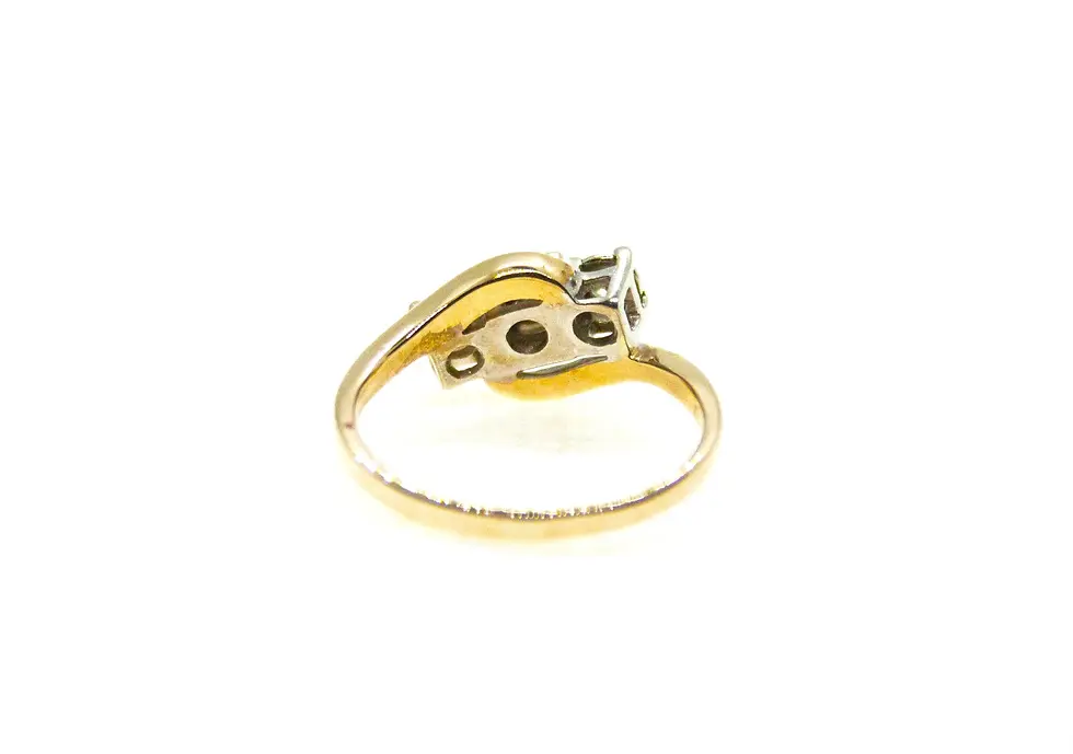 Thumbnail: 9ct Gold Diamond Ring with 'Illusion" Setting