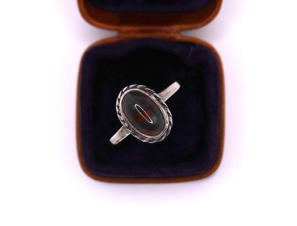 Thumbnail: Sterling Silver and Unakite Ring