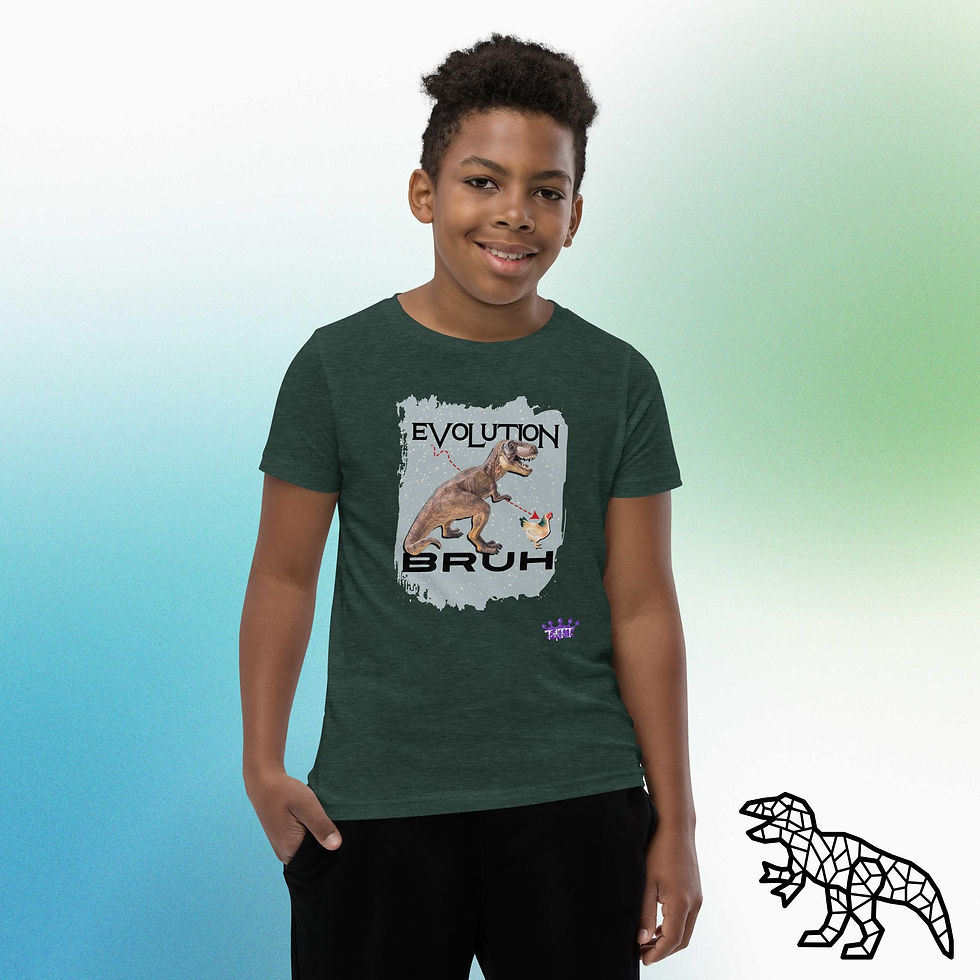Thumbnail: Evolution Bruh! Youth Short Sleeve TeeShirt