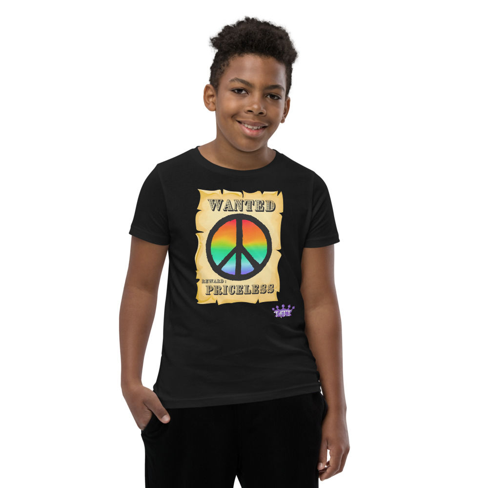 "Peace Wanted" Youth Short Sleeve TeeShirt