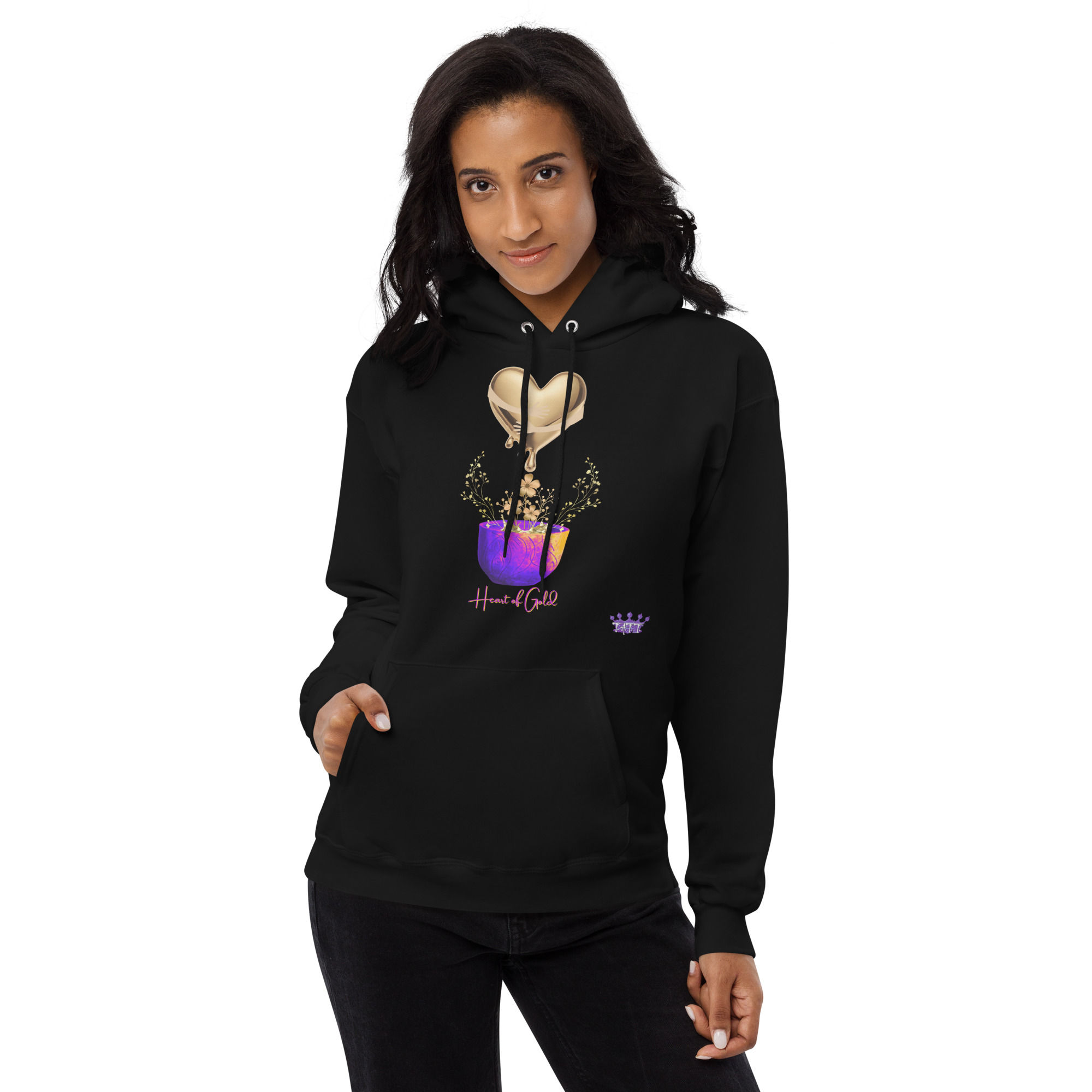 Heart of Gold Unisex fleece hoodie