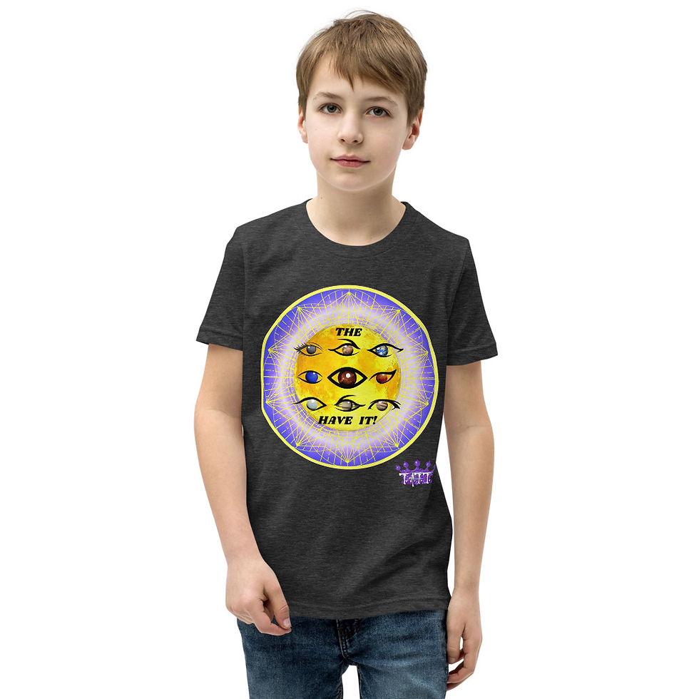 Thumbnail: "The Eyes Have It" Youth Short Sleeve TeeShirt