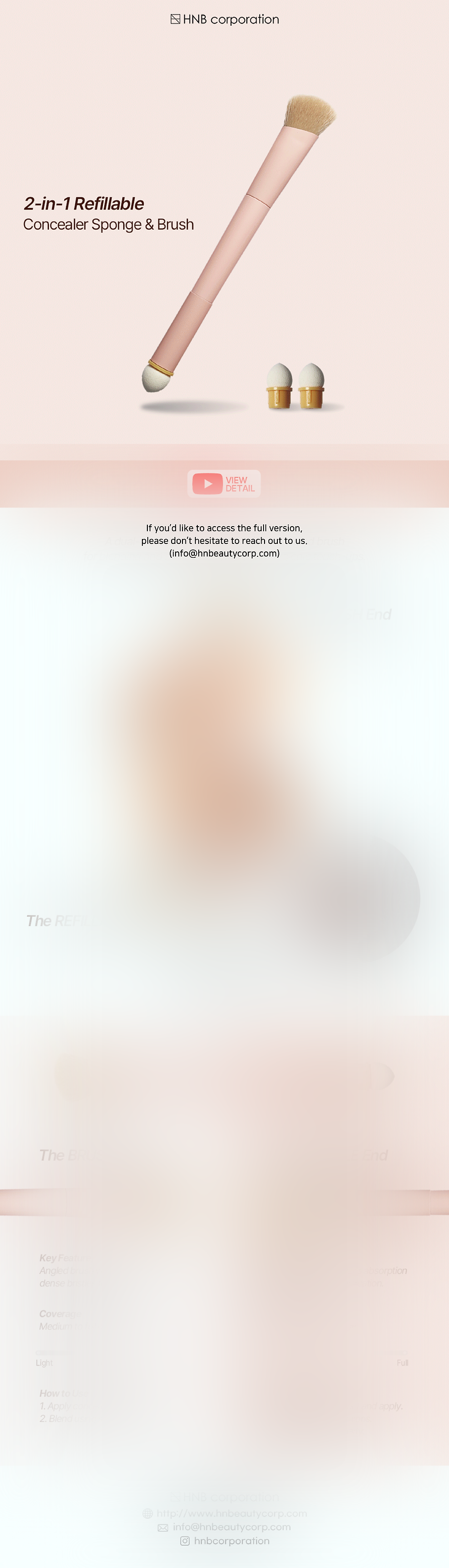 2-in-1 Refillable Concealer Sponge & Brush