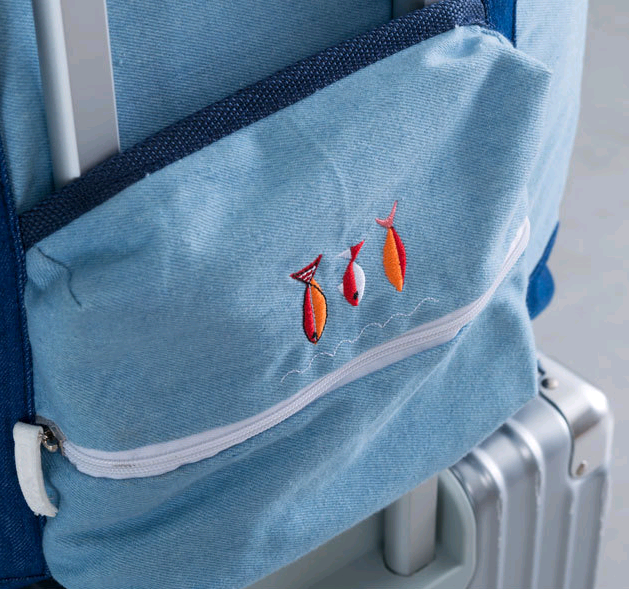 Thumbnail: Travel Baggage Bag-Denim Fabric