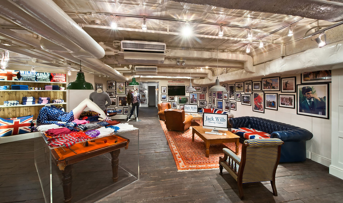 Jack Wills Leighton Centre Hong Kong basement fitting rooms