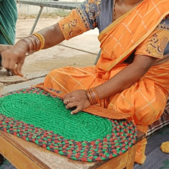 Thumbnail: TABLE RUNNER | 100% jute | natural dyes | women with disabilities | handmade