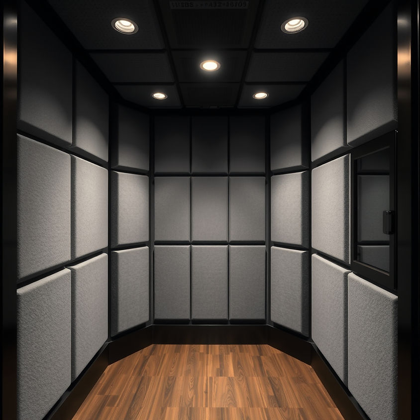 Interior walls inside a sound proof booth..jpg