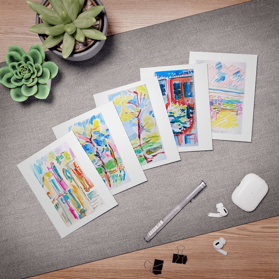 Thumbnail: Hand-Painted Coastal Greeting Cards (5-Pack)