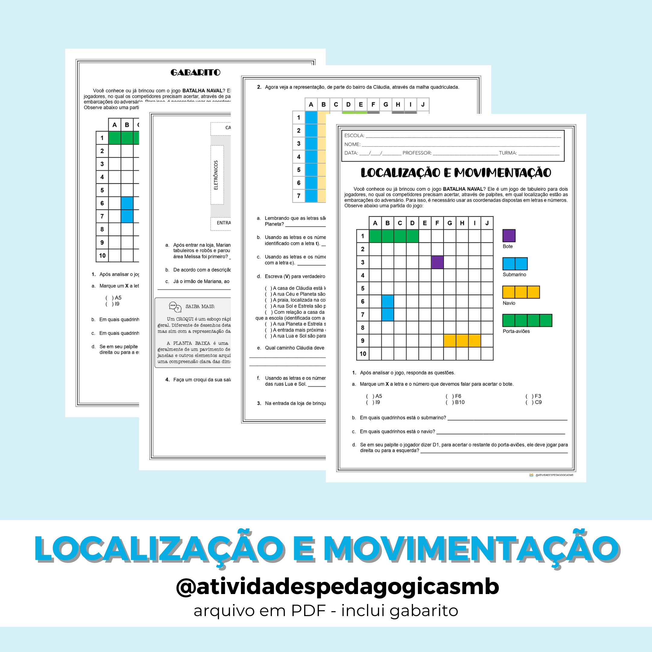 ATIVIDADE - localização e movimentação / geometria