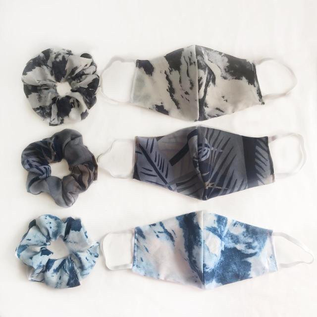 Masker Tie Dye +Ikat Rambut Scrunchie
