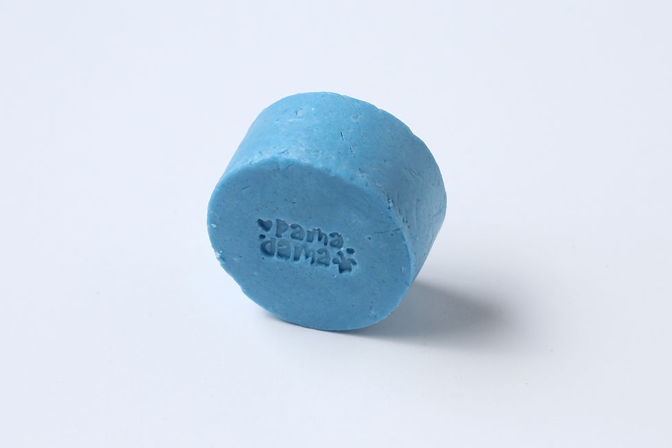 Thumbnail: blue organic shampoo bar