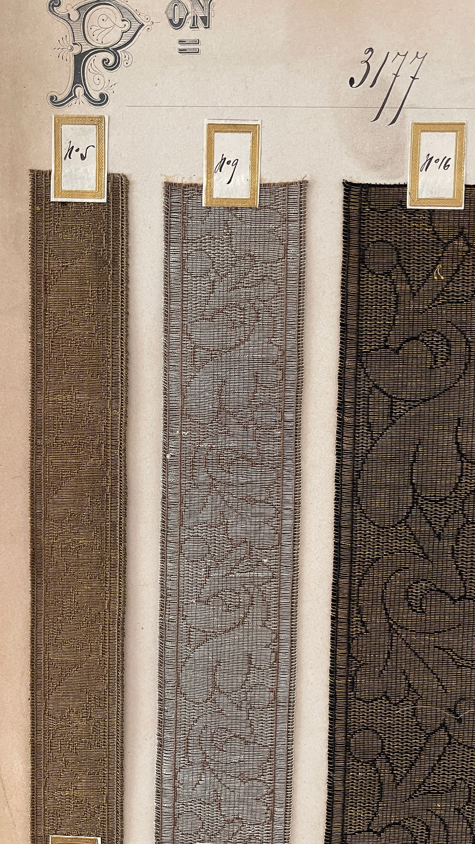 Thumbnail: Antique French Factory Satin Samples