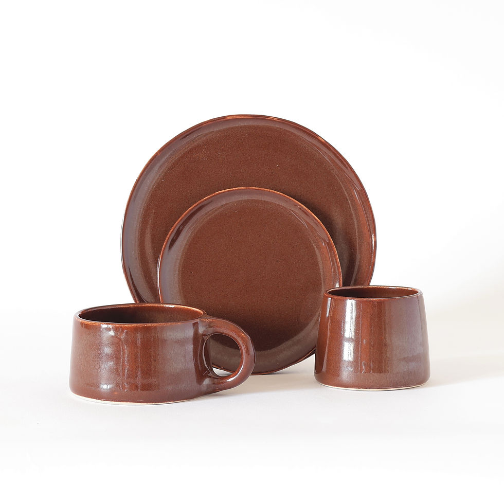 Miniature : Petite Assiette Marron Ø17